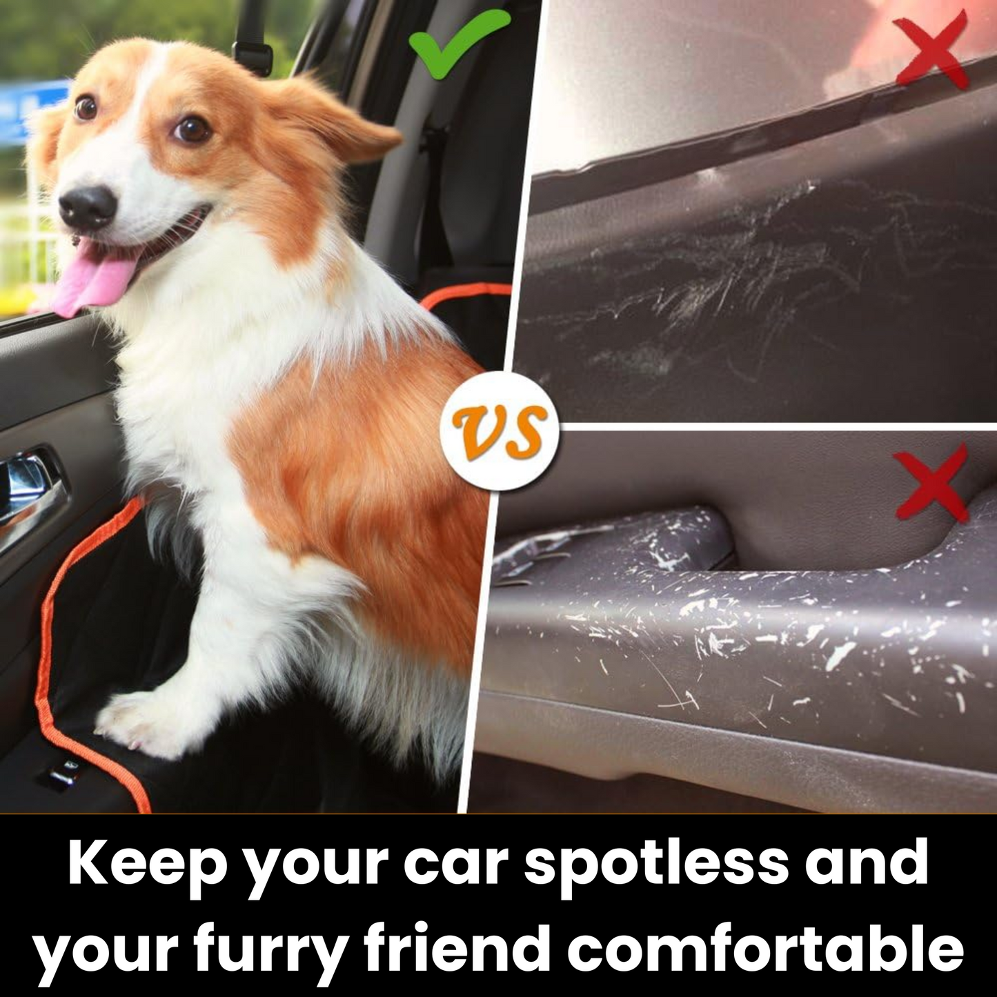 Pet Shield  – Heavy-Duty Hard-Bottom Protector for Dog Car Seats