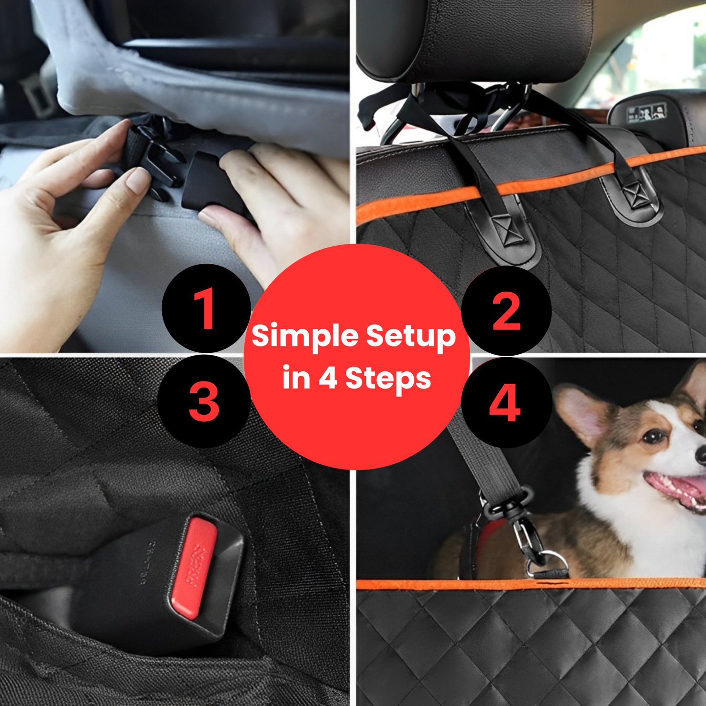 Pet Shield  – Heavy-Duty Hard-Bottom Protector for Dog Car Seats